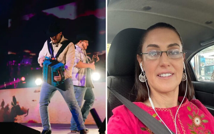 Sheinbaum escucha a Grupo Frontera y dice: “la transformación no se va, no se va”