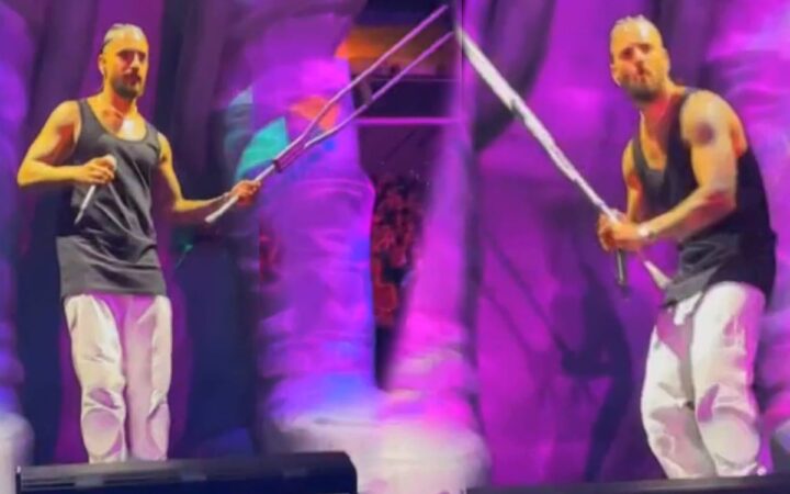Video | Le avientan una muleta a Maluma en concierto Video | Le avientan una muleta a Maluma en concierto