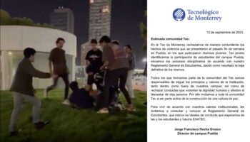 Tec de Monterrey expulsa a estudiantes por golpiza en Angelópolis, Puebla