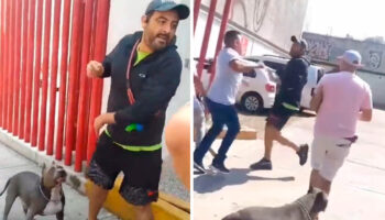 Hombre golpea a mujer que le pidió poner correa a su perro | Video