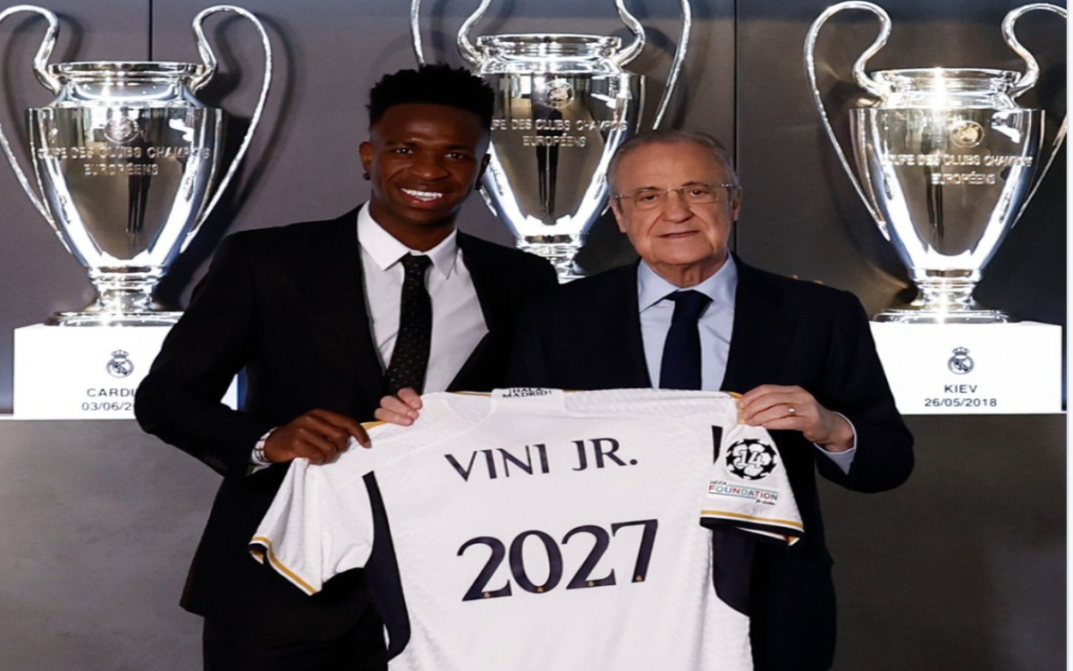 Extiende Vinícius Júnior contrato con Real Madrid hasta 2027 | Video