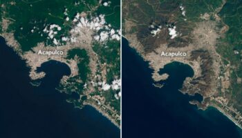 Acapulco antes y después de 'Otis', en imágenes de la NASA