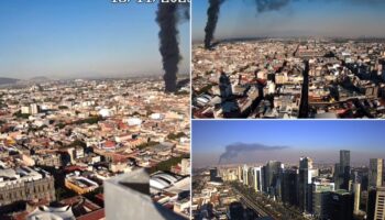 Así se vio el humo del incendio de Tepito desde diversos puntos en CDMX | Fotos