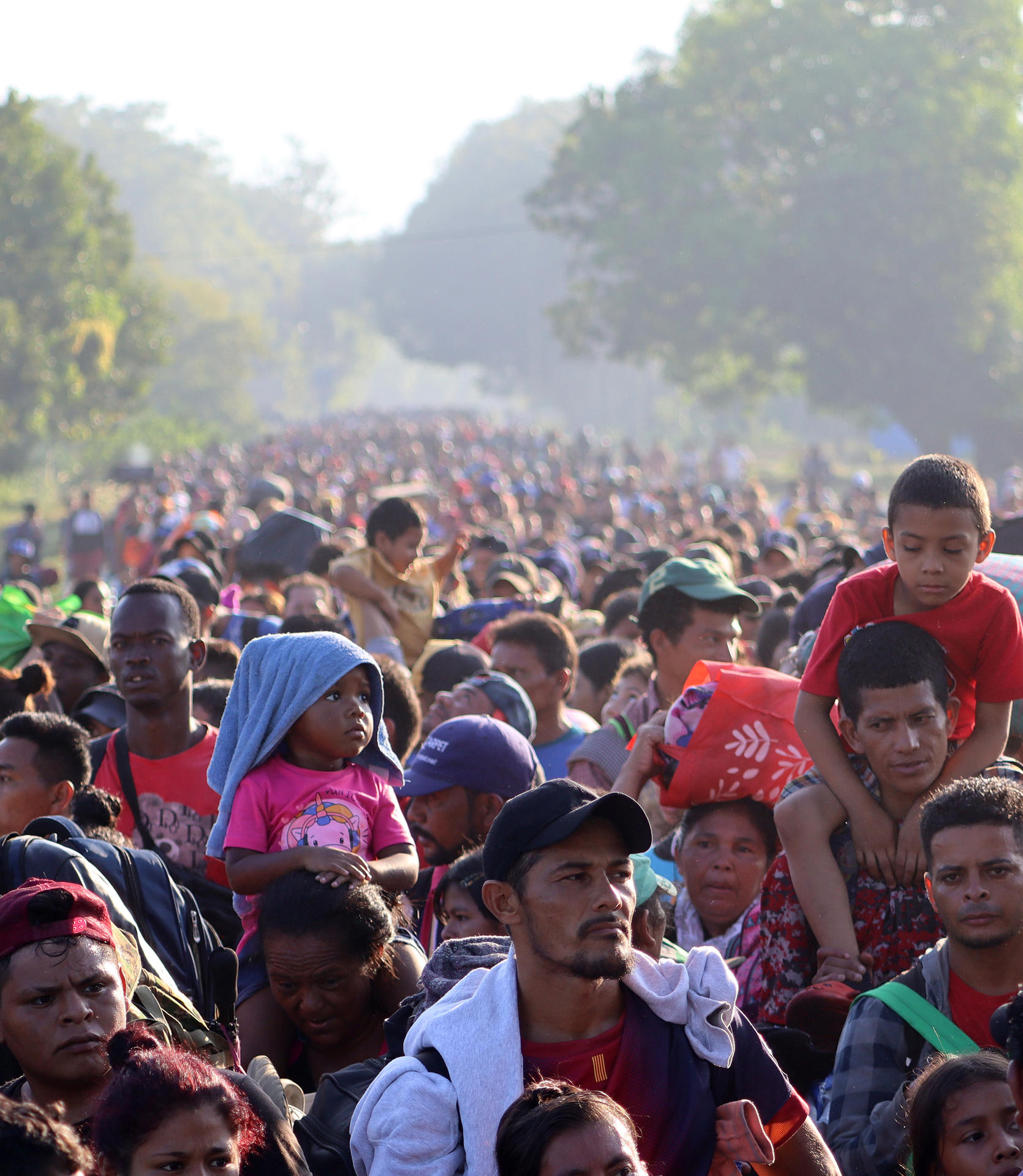 Avanza caravana de migrantes hacia EU piden a Blinken y a Obrador