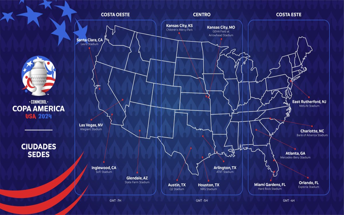 Dan a conocer las 14 sedes para la Copa América 2024 Video