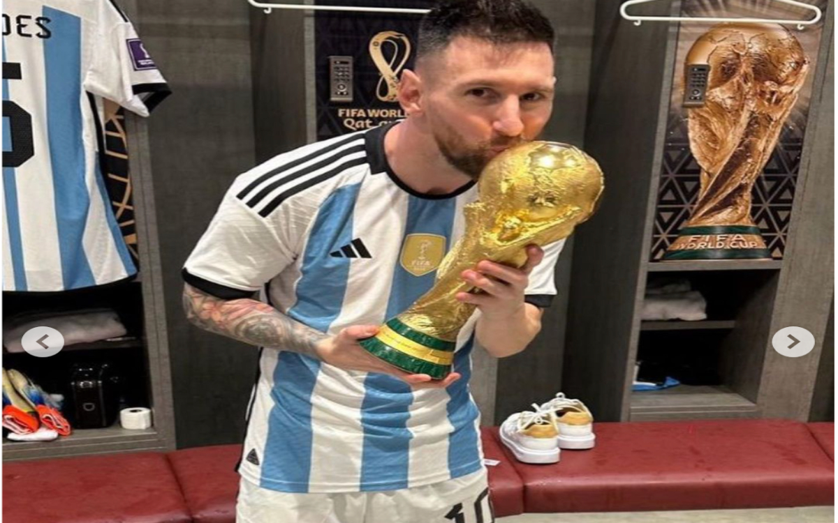Obsequia Leo Messi camiseta usada en Qatar 2022 a Rafa Nadal