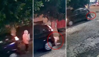 Conductor atropella a mujer de 85 años y pasa por encima de ella al huir | Video