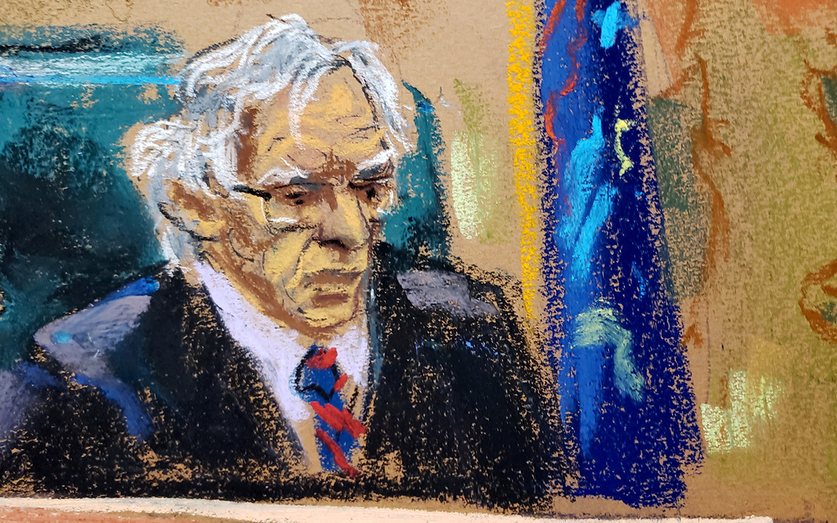 The bomb was sent to the judge who will decide the civil fraud case against Trump