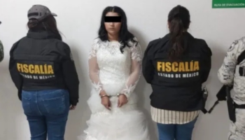 Edomex: Con vestido de novia detienen a presunta extorsionadora antes de casarse