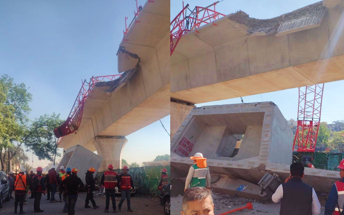 Colapsa estructura del Tren interurbano México-Toluca
