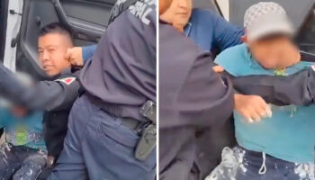 Video | A 'jalones de oreja', vecina de Naucalpan impide que policías levanten a menor