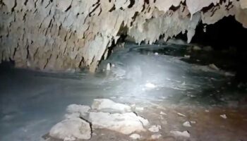 Río de cemento por el Tren Maya contamina acuíferos | Video