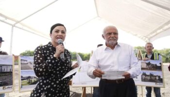 Ex presidenta del Congreso y Gobernador de Nayarit simularon entrega de cheque por 5 MDP