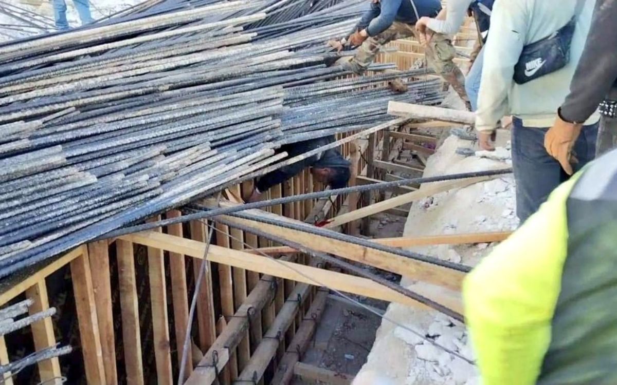 colapsa cimbra de puente en construcción del tren maya; reportan dos trabajadores heridos