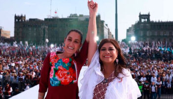 Clara Brugada sale al paso por video con Sheinbaum en el Zócalo