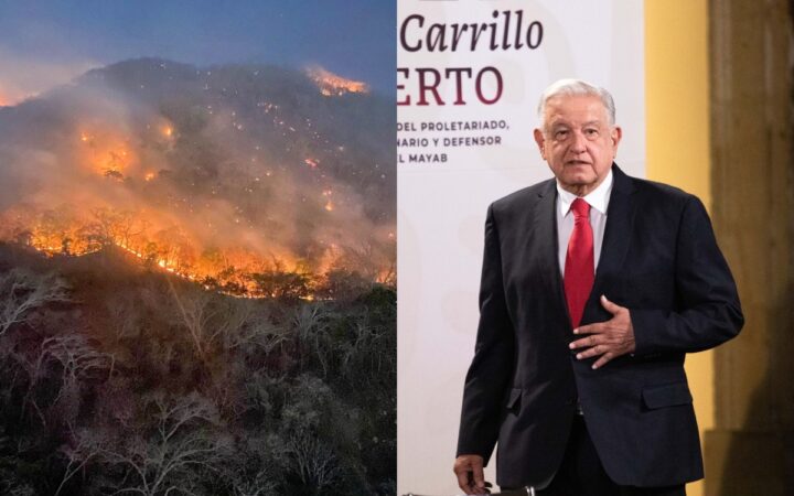 AMLO no descarta que incendios sean provocados por inmobiliarias