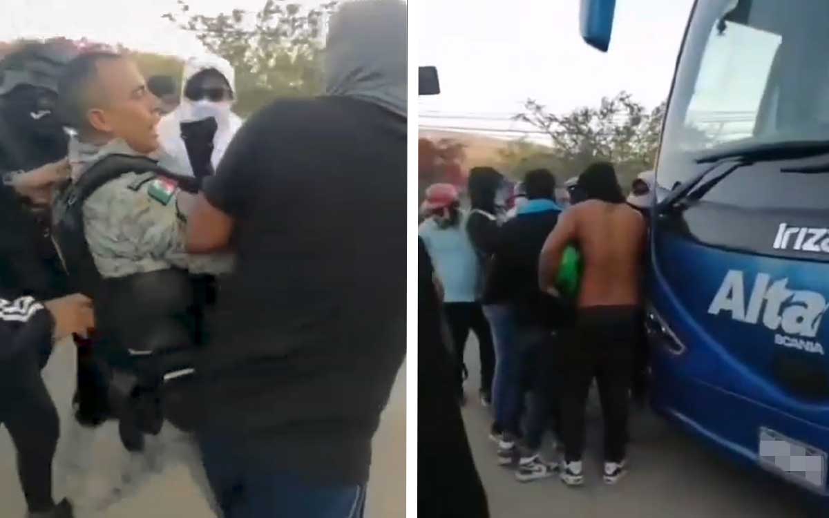 Liberan a elementos de la Guardia Nacional que habían sido retenidos por normalistas