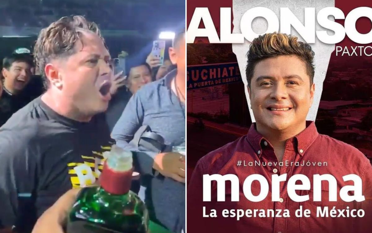 Rapan en pleno concierto de Grupo Firme a candidato de Morena al ayuntamiento de Suchiate | Video