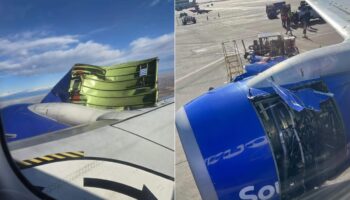 Avión Boeing pierde cubierta de motor en pleno vuelo desde Denver | Video