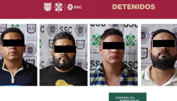 Benito Juárez: Detienen a cuatro hombres con armas y casi 200 dosis de aparente droga