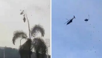 Diez fallecidos tras el choque de dos helicópteros de la Marina de Malasia | Video