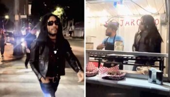 Lenny Kravitz pasea por CDMX y baila en puesto de hamburguesas | Video