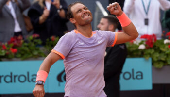 Mutua Madrid Open: Libra Rafa Nadal dura batalla y avanza a Octavos de Final