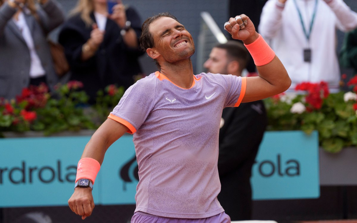Mutua Madrid Open: Libra Rafa Nadal dura batalla y avanza a Octavos de Final