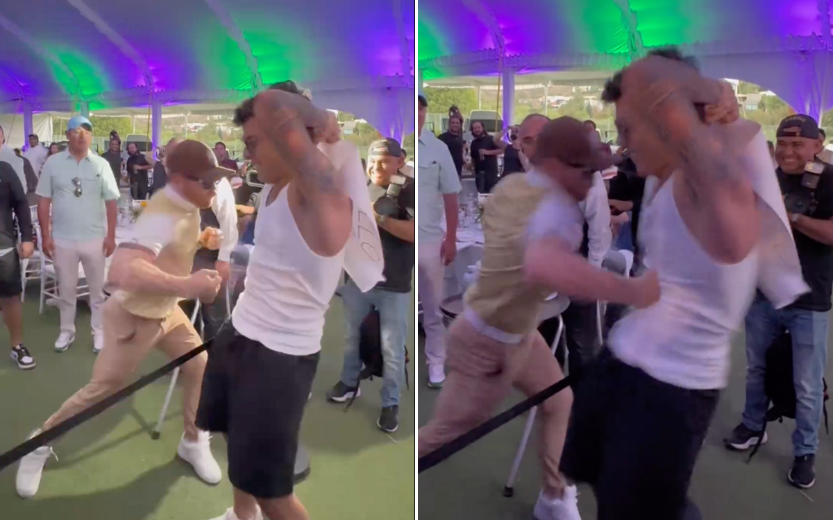 Video | ‘Canelo’ Álvarez propina fuerte gancho a un influencer que lo retó