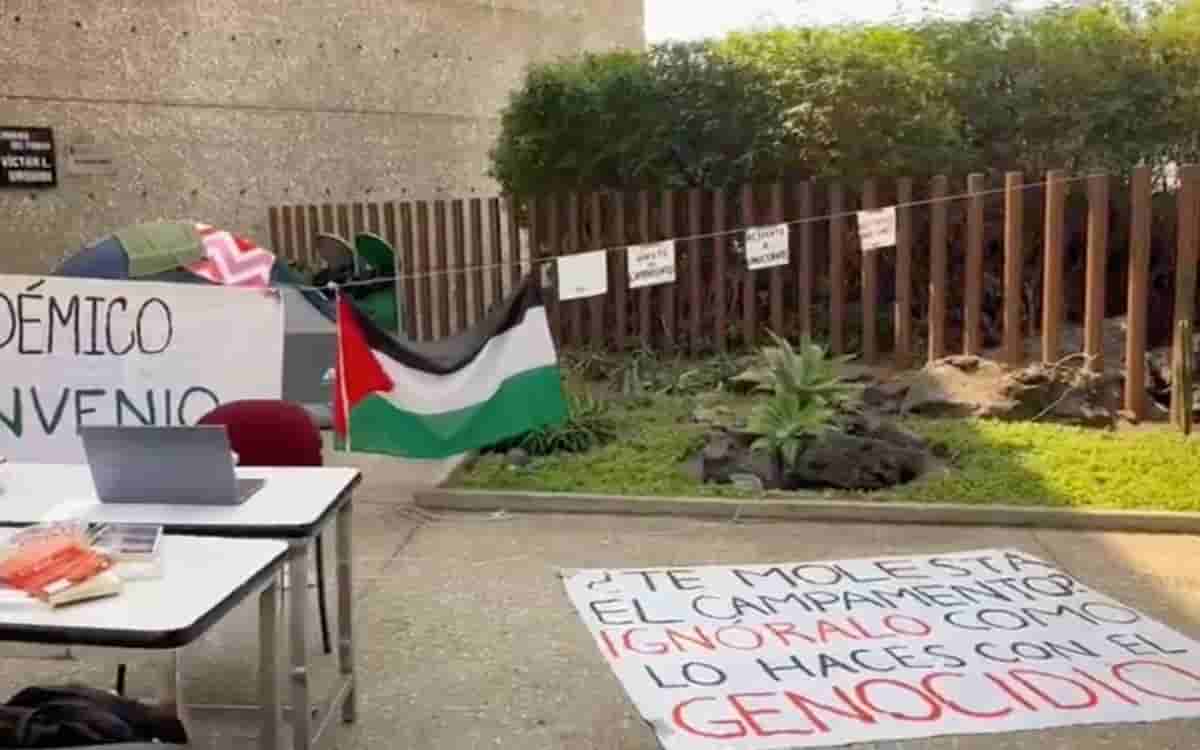 Estudiantes exigen al Colmex condenar el genocidio en Gaza por parte de Israel