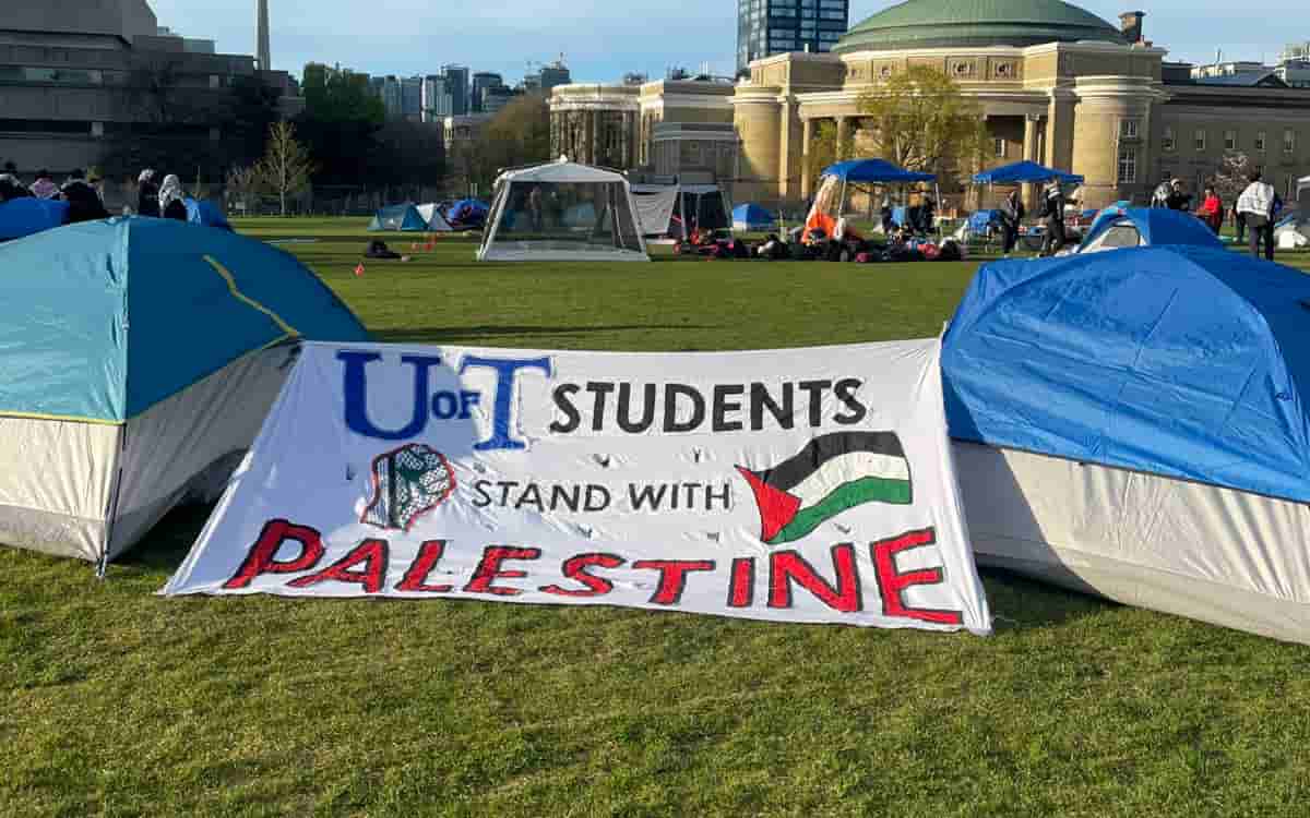 Videos | Estudiantes propalestinos acampan en Universidad de Toronto