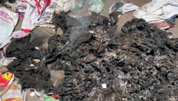 Maestros de la sección 22 de la CNTE queman propaganda electoral en Oaxaca