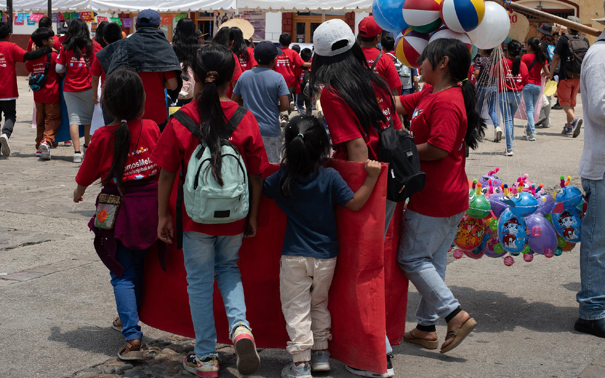 Menores indígenas marcharon contra la explotación infantil en Chiapas