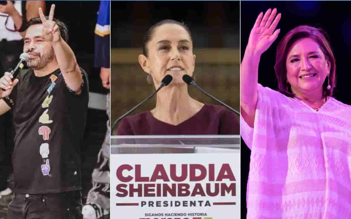 ​Los cierres de campaña de Sheinbaum, Máynez y Xóchitl en imágenes