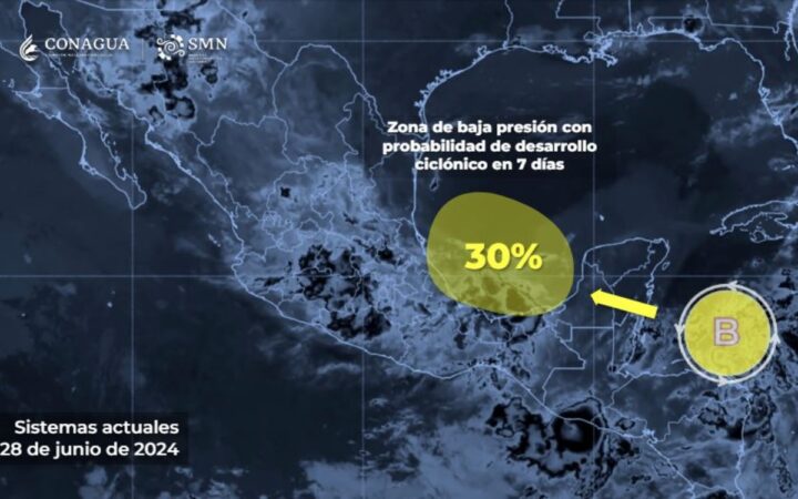 Posible formación de ciclón ingresaría este viernes en la Península de Yucatán