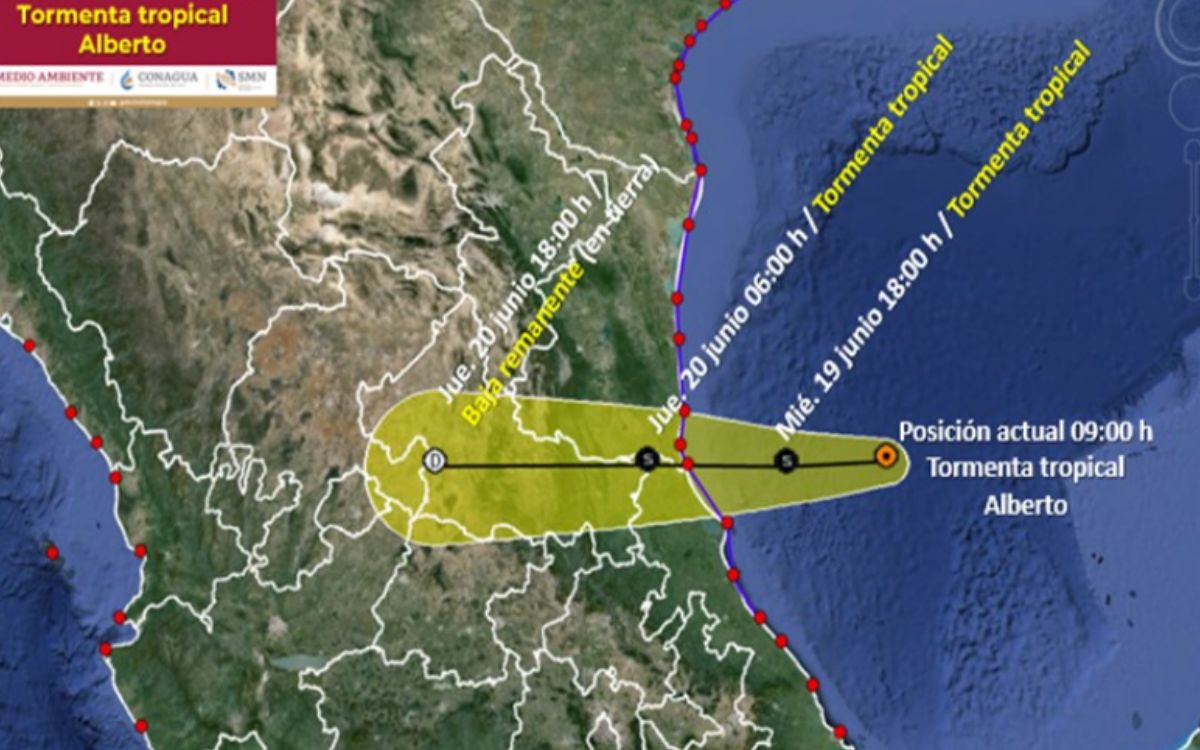 Se forma ‘Alberto’ en el Golfo de México, con lluvias torrenciales en 7 estados