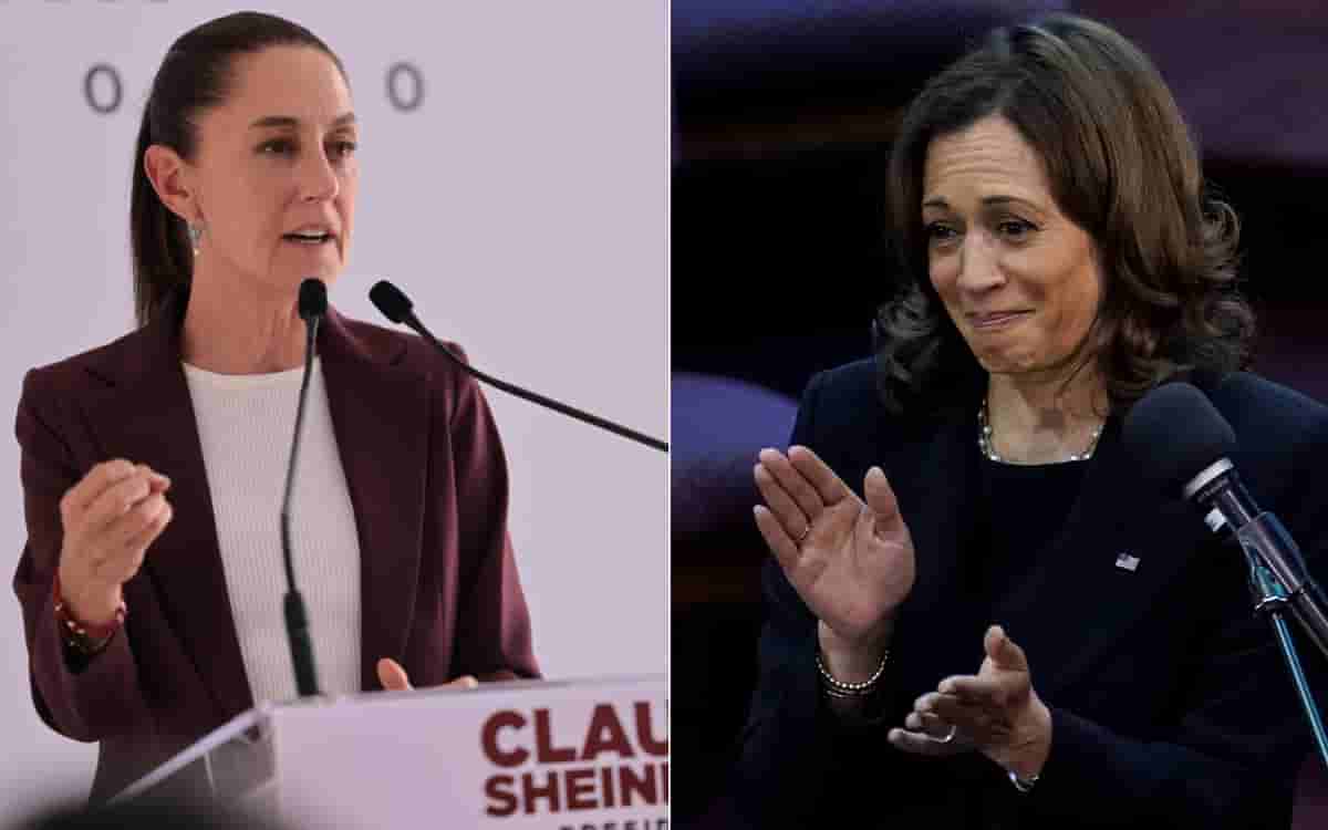 Claudia Sheinbaum y Kamala Harris hablan sobre narcotráfico, migración y crisis climática