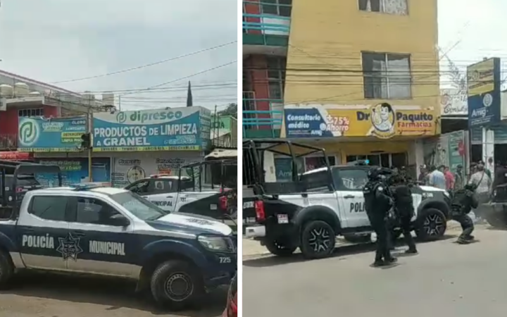 Se enfrentan a balazos hombres armados y policías estatales en Santa Lucía del Camino, Oaxaca