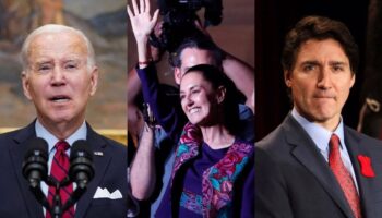 Joe Biden y Justin Trudeau felicitan a Claudia Sheinbaum