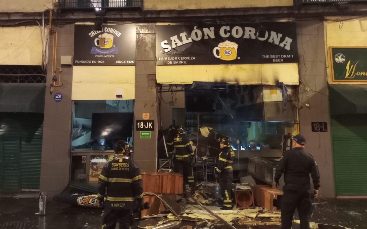 Salón Corona: explosión por acumulación de gas destruyen sucursal Filomeno Mata