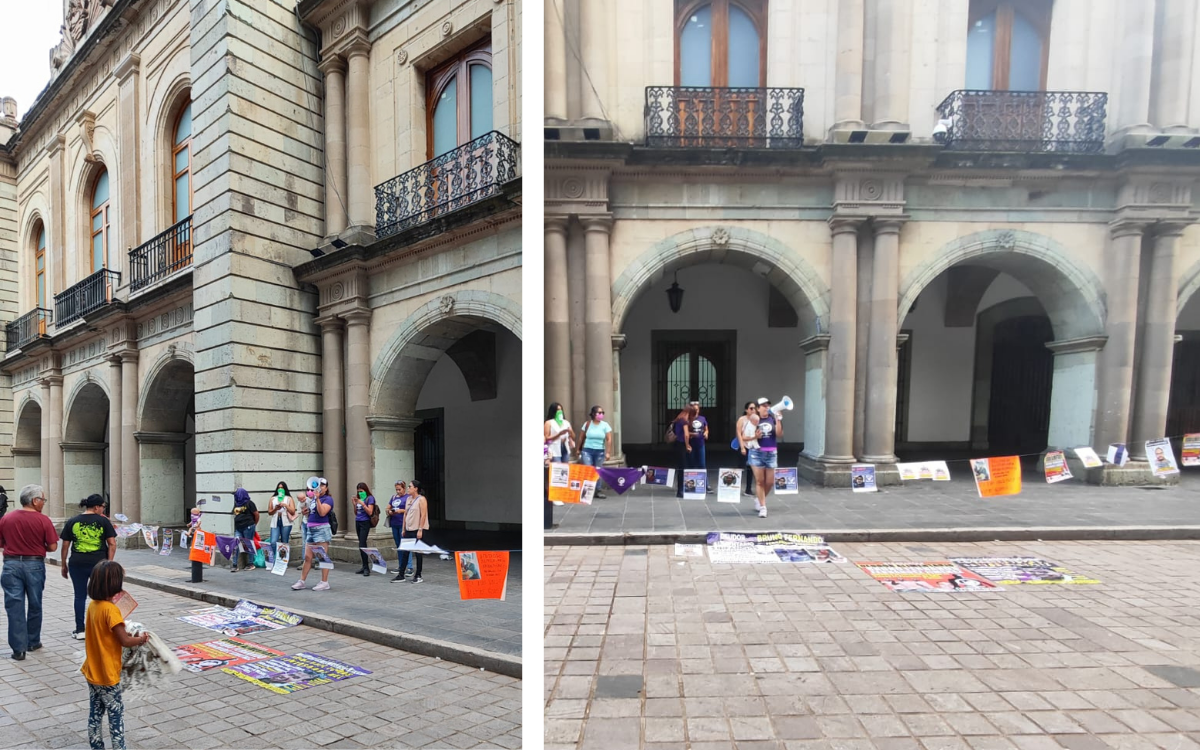 Con tendedero de deudores alimentarios, madres oaxaqueñas exigen paternidades responsables