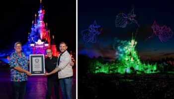 Récord Guinness: Disneyland París logra la mayor imagen aérea con 1,571 drones