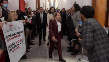 Así se vio la protesta de los trabajadores de la Suprema Corte contra la reforma judicial de AMLO | Video