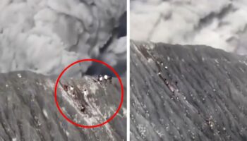 Video | Escaladores logran escapar con vida de gran erupción de volcán en Indonesia