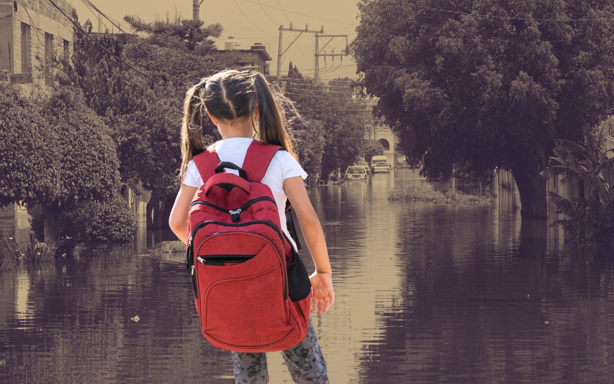 regreso a clases chalco inundacion