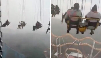 Video | Pánico en las alturas: Fuertes lluvias los dejan atrapados en 'Supergirl' de Six Flags México