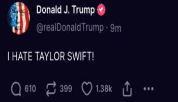 'Odio a Taylor Swift', publica Donald Trump en Truth Social