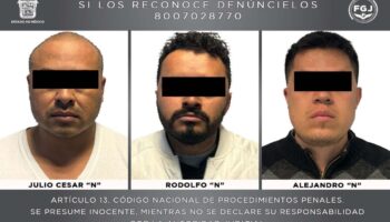 Caen tres policías de investigación de la FGJEM en caso de robo de 9 millones de pesos