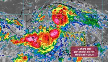 Potencial ciclón tropical nueve se aproxima a Quintana Roo