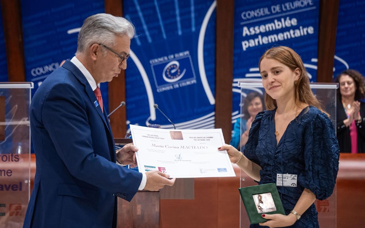 Maria Corina Machado received the Vaclav Havel Prize for Human Rights